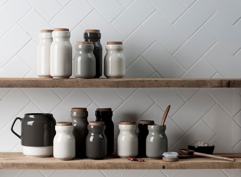 Korean made TACKAON ceramic seasoning bottle-S - Food Storage - Porcelain Gray