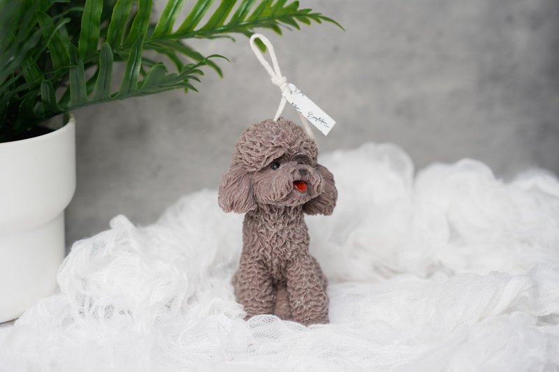 貴婦狗香薰蠟燭 Poodle Scented Candle PW-040雙 11 限定 - - 香氛蠟燭/燭台 - 蠟 咖啡色