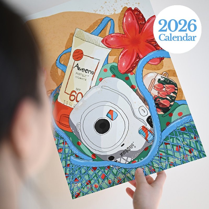 2026 Travel illustration calendar _ Gangneung in Korea - 日曆/月曆/年曆 - 紙 多色