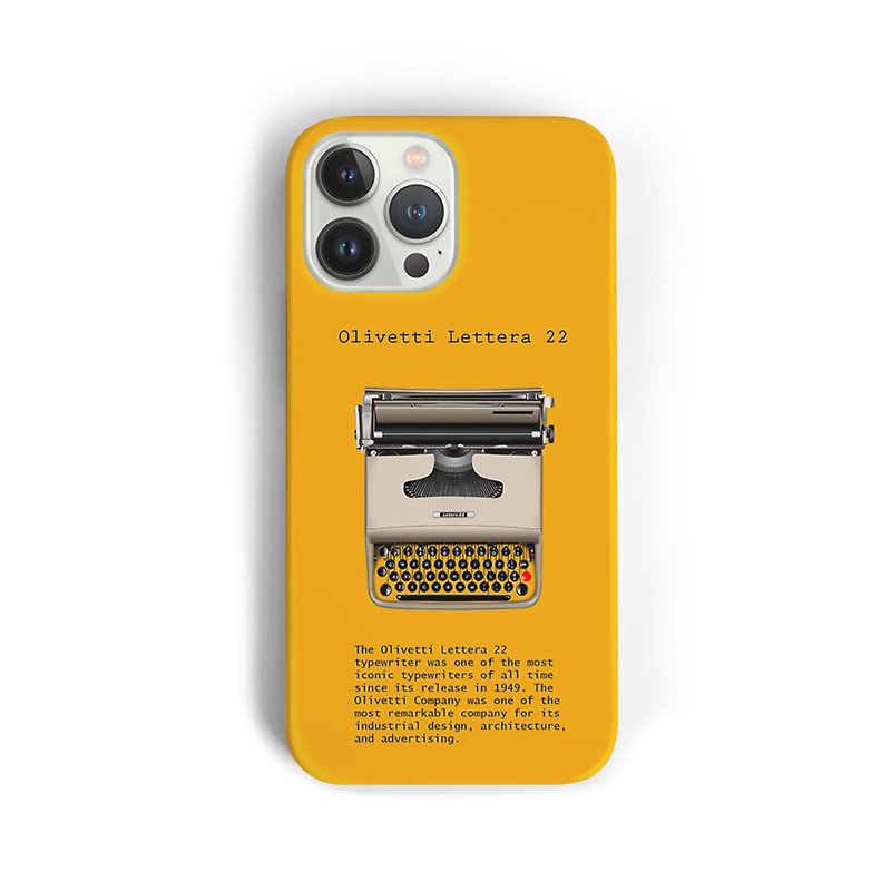 Type writer Olivetti Lettera - Yellow Phone case - เคส/ซองมือถือ - พลาสติก สีเหลือง