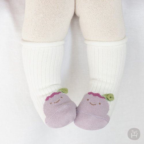 日安朵朵 Happy Prince Berry可愛蔬菜捲邊嬰兒童中筒襪