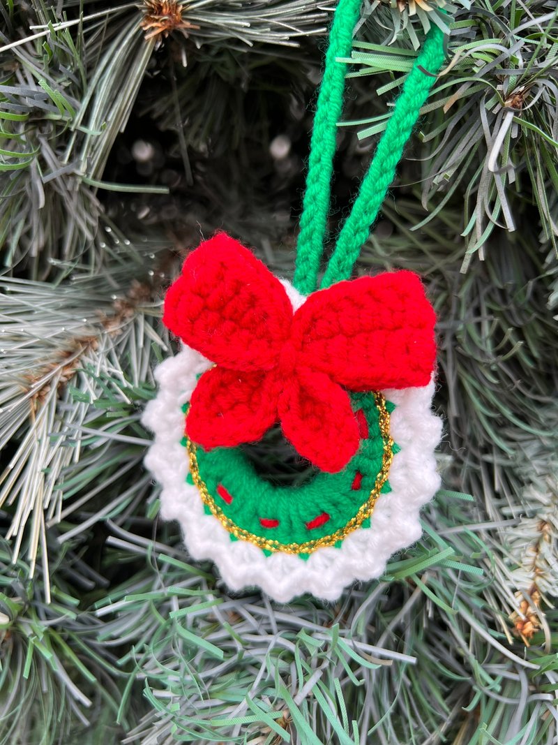 Christmas wreath charm & key ring - Charms - Other Materials 