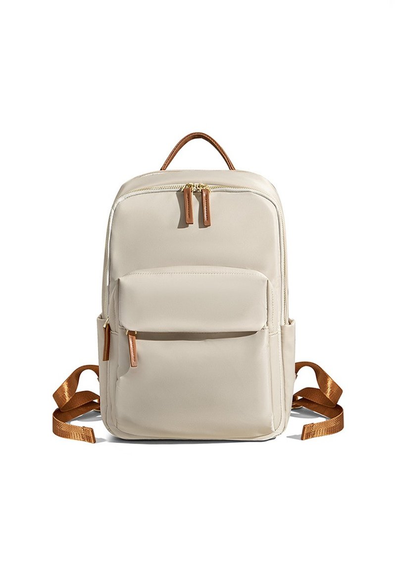 Women Travel Business Backpack C9130 Beige - กระเป๋าเป้สะพายหลัง - วัสดุอีโค สีกากี