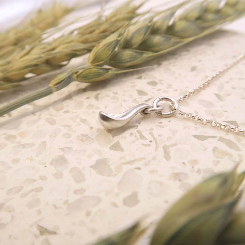 Little spoon - sterling silver mini charm necklace - สร้อยคอ - เงินแท้ สีใส