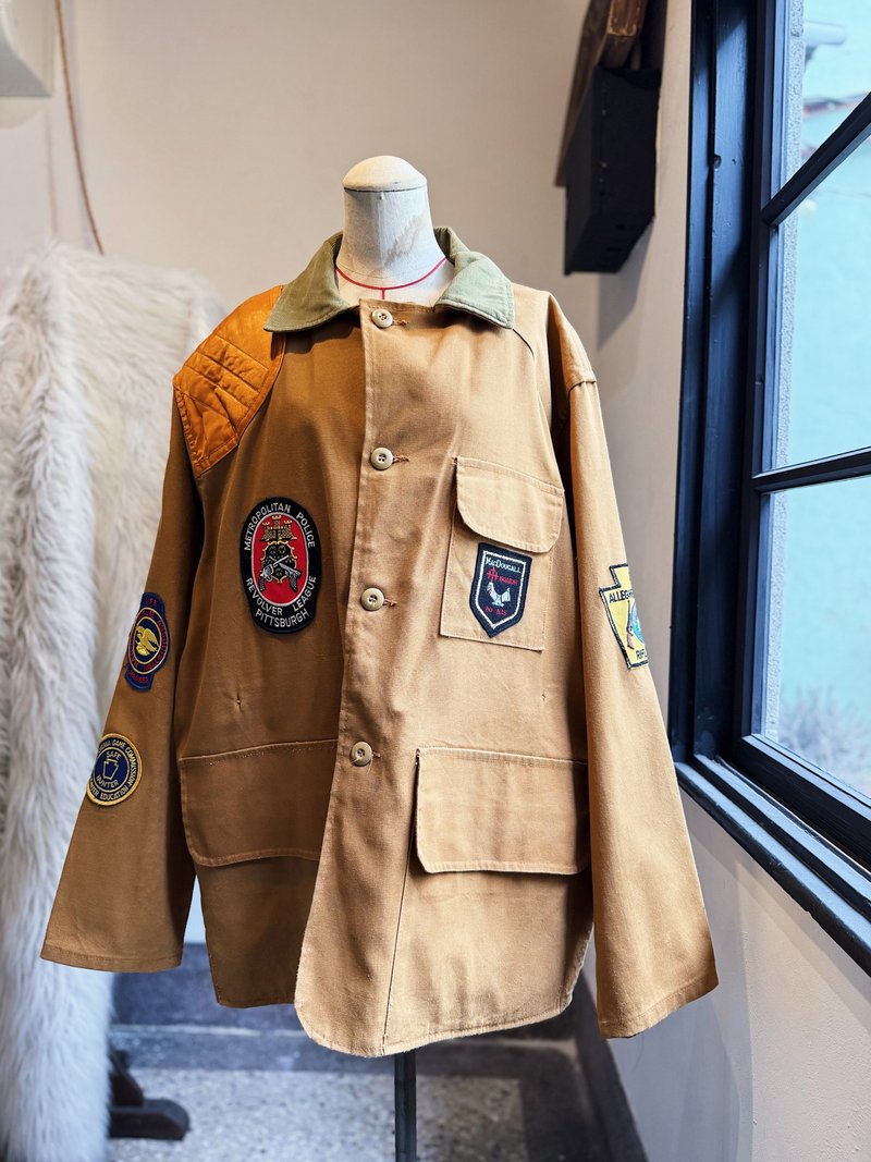 70s U.S.A.&U.K. SAFTBAK Barn Jacket 巴恩風拼布雙色狩獵外套 - 男夾克/外套 - 棉．麻 多色