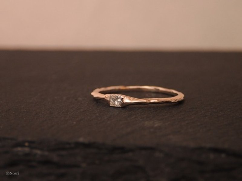 Pinkoi Proxy Purchase - Princess cut diamond ring [K10/simple/delicate] - General Rings - Gemstone 