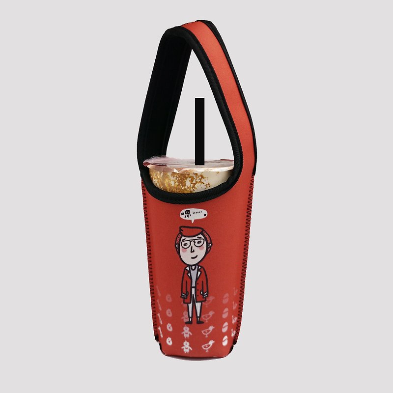 BLR Beverage Handbag Cold Insulation and Insulation Ti 76 Magai's Daily Conversation with Good Friends (Red) - Beverage Holders & Bags - Polyester Red