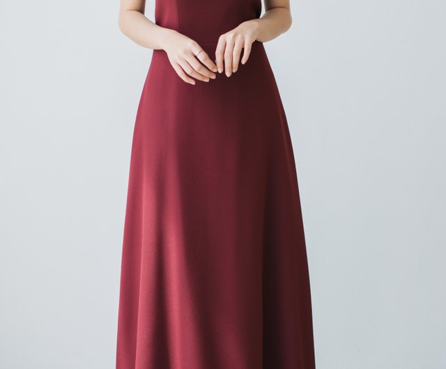 maroon summer dress