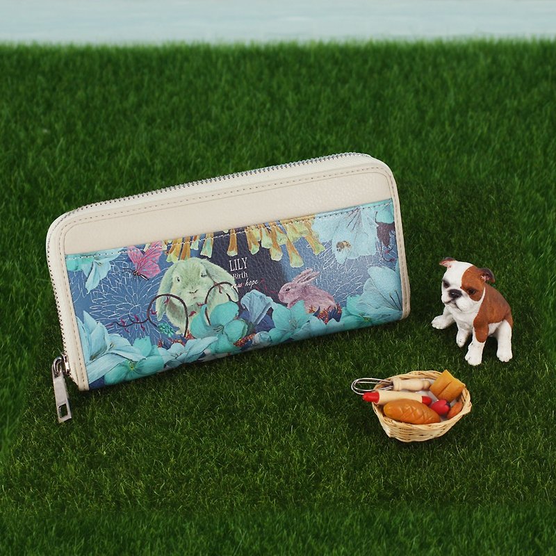 stephy Guoguo Forest Cute Rabbit-Long Zipper Wallet, Long Clip Bag, Wallet SB022-FE - Wallets - Eco-Friendly Materials 