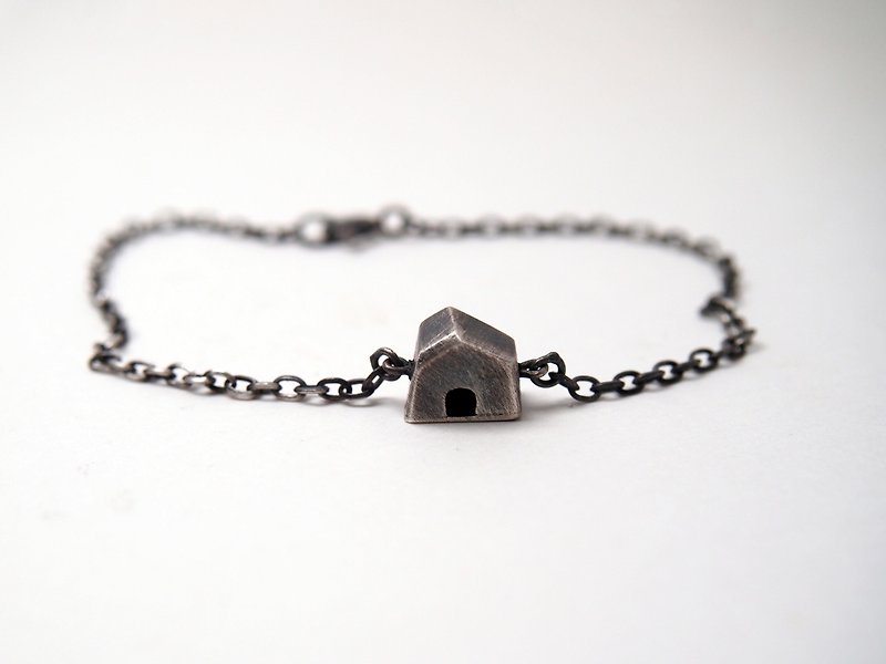 Landscape of the Body Series #c14 little house bracelet - Bracelets - Silver Silver