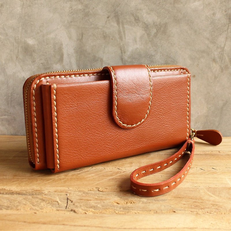 Wallet - Delight - Tan (Genuine Cow Leather) / 皮包 / Leather Wallet / 钱包  - 銀包 - 真皮 