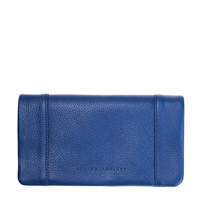 SOME TYPE OF LOVE Long Clip _Blue / Blue - Clutch Bags - Genuine Leather Blue
