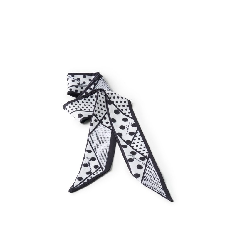 WISH 幾何印花長絲巾 - 淺米杏/櫻花粉/海軍藍/橄欖綠/簡約黑 - 其他 - 其他材質 多色