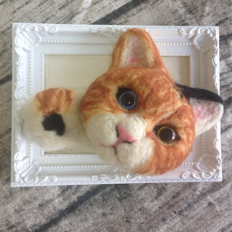 Cat slave series Q version cat avatar exclusive custom models with photo frame - Posters - Wool Orange