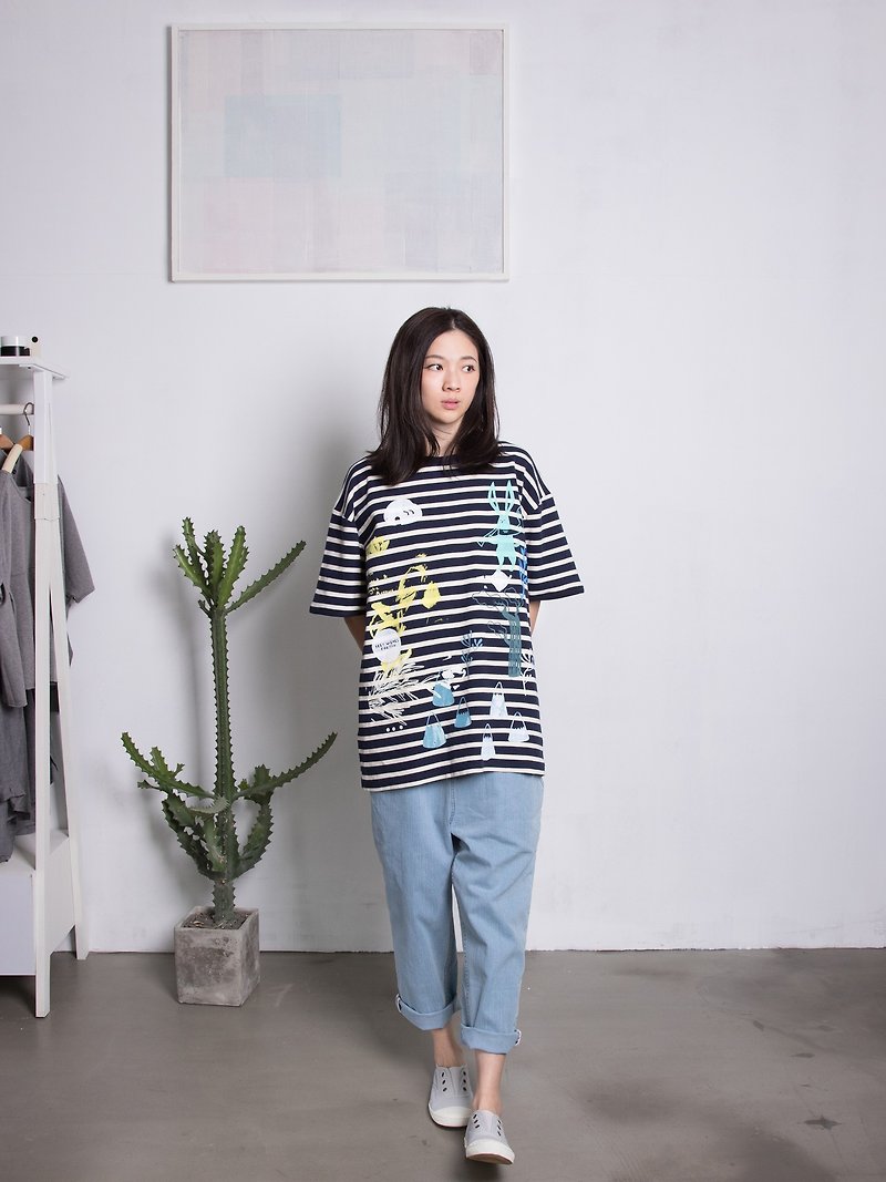Long short-sleeved stripes - Women's T-Shirts - Cotton & Hemp Multicolor