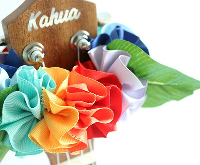 Ukulele ribbon leis DIY Kit with Tutorial, Craft Gift