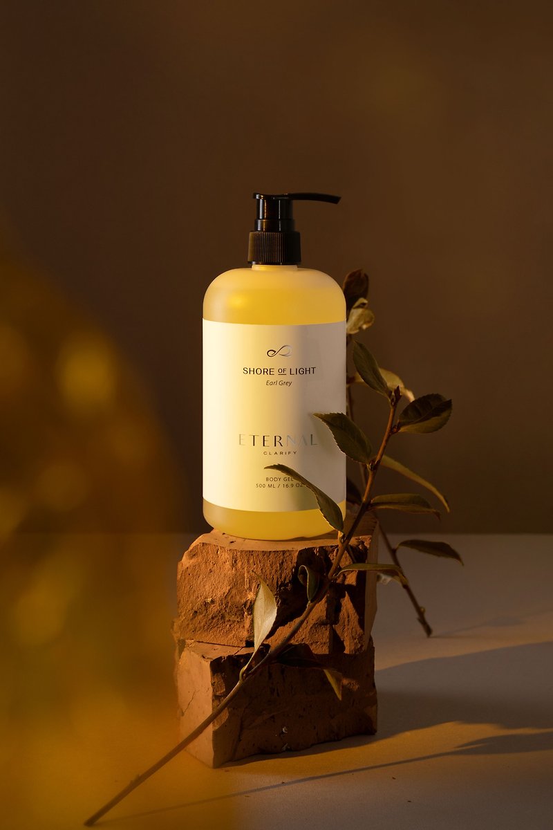 EternalClarify | Shore of Light Shower Gel 500mL [Fragrant Tea Fragrance] - ครีมอาบน้ำ - พืช/ดอกไม้ สีกากี
