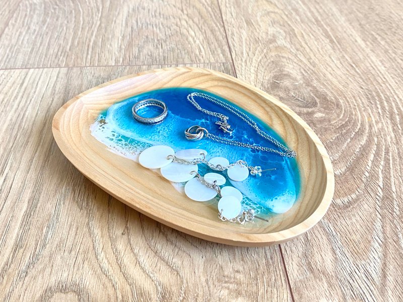 Wood Accessories Tray, Wedding Gift, Home Gift - 擺飾/家飾品 - 木頭 藍色