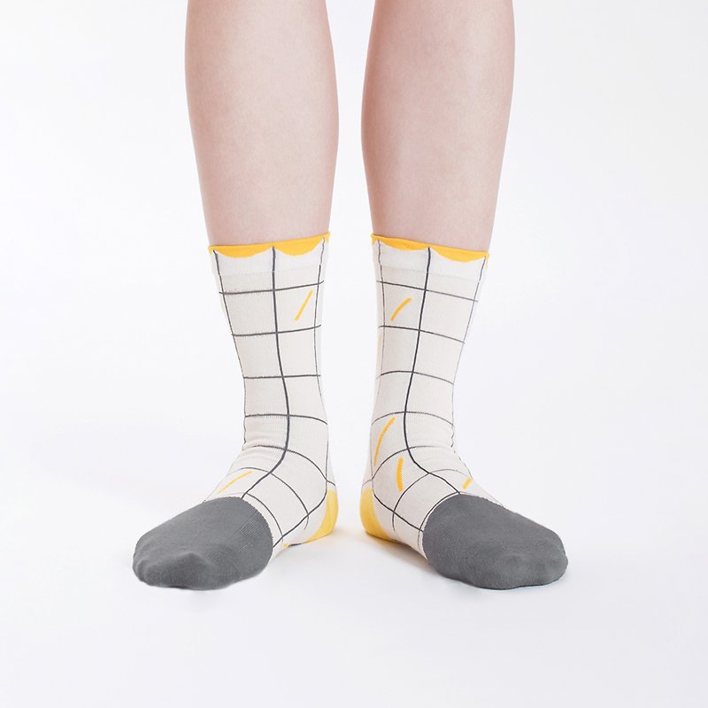 白1:1襪 - 襪子 - 其他材質 白色