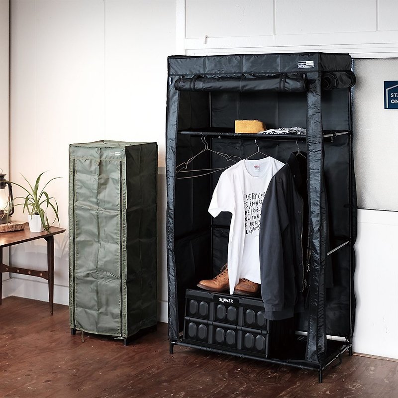 [Japanese SLOWER] Military style roll-top wardrobe (2 colors optional) - Wardrobes & Shoe Cabinets - Nylon Multicolor
