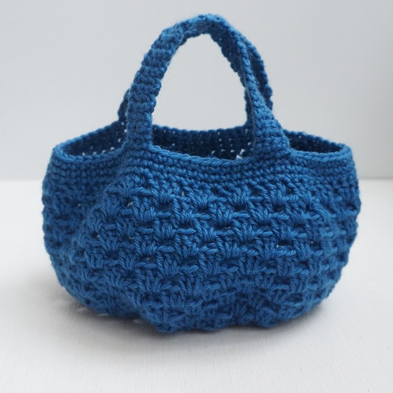 Ba-ba (m) Granny Circle snack bag  No.CSB63 - กระเป๋าถือ - วัสดุอื่นๆ สีน้ำเงิน