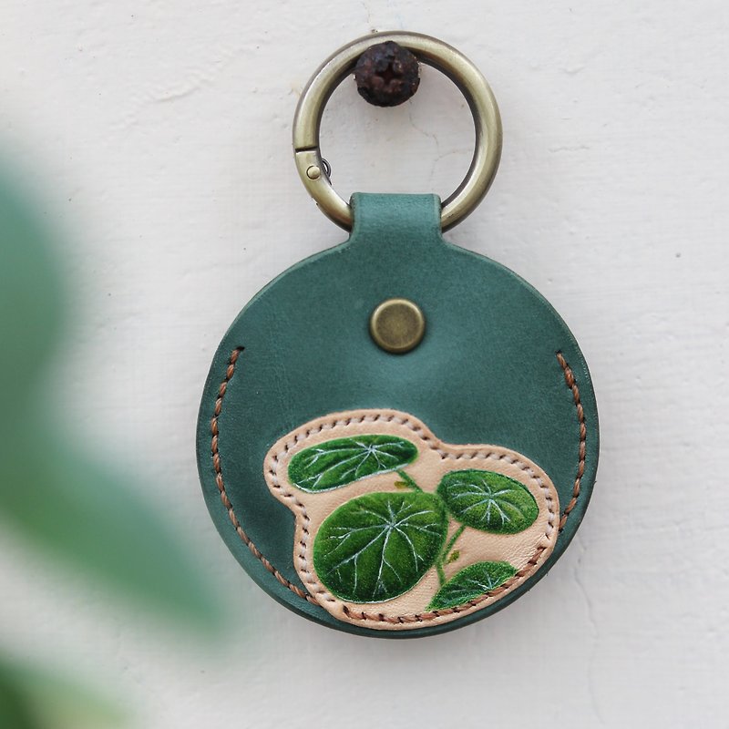 round leaf mountain turtle gogoro key holster - Keychains - Genuine Leather Multicolor