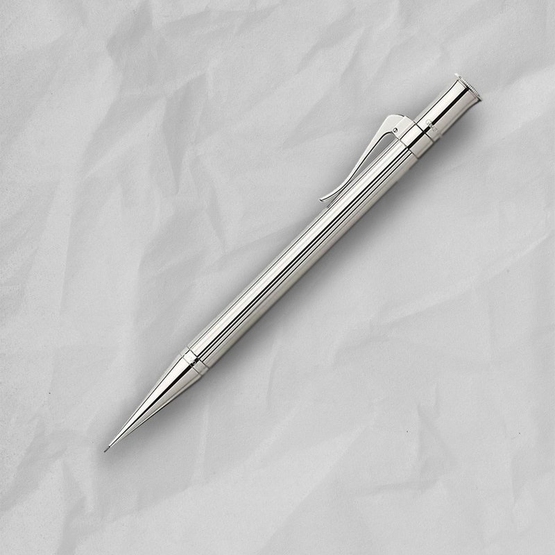【Graf von Faber-Castell】經典系列鍍白金0.7MM自動鉛筆 - 鉛筆/自動鉛筆 - 其他金屬 銀色