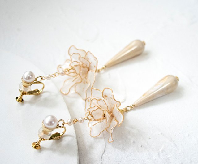 OVER THE MOON。Pearl Earrings - Shop 0924 Laboratory Earrings