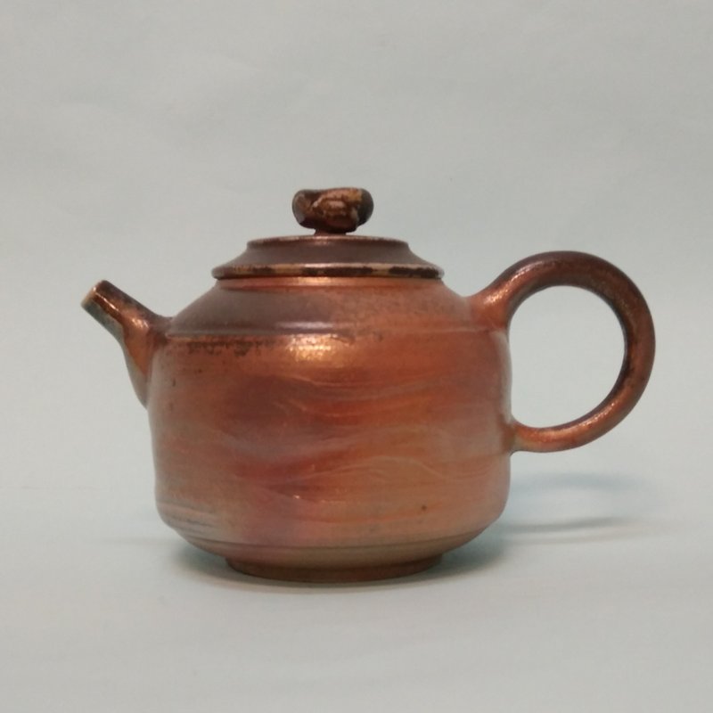 柴燒玫瑰金手拉壺 陶瓷 手拉胚 送禮 - 茶具/茶杯 - 陶 