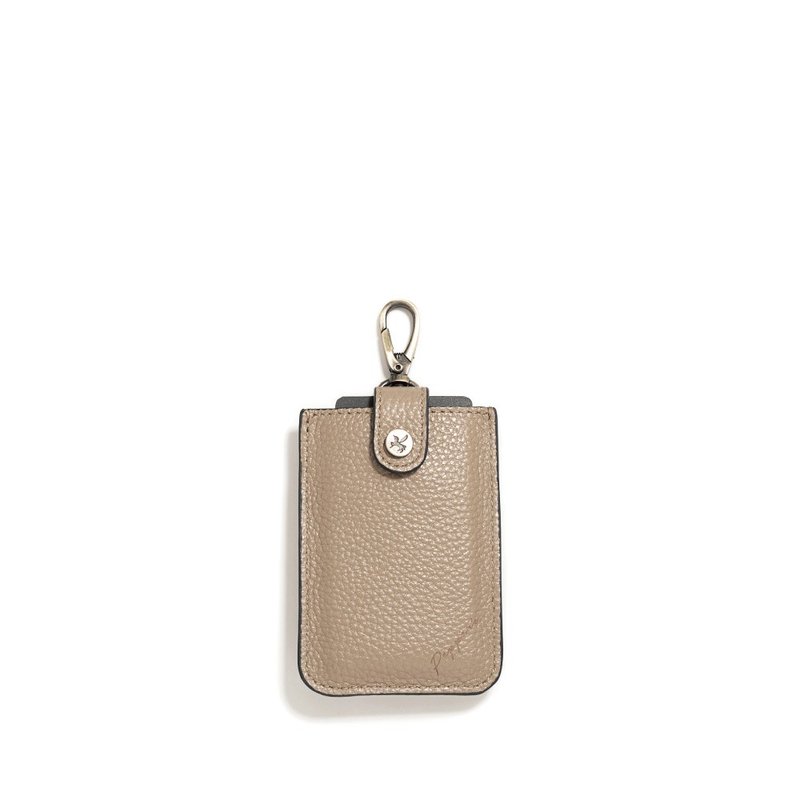 SIGNAL cowhide retractable accordion card holder - latte Brown/simple black/moonlight gray - อื่นๆ - วัสดุอื่นๆ หลากหลายสี