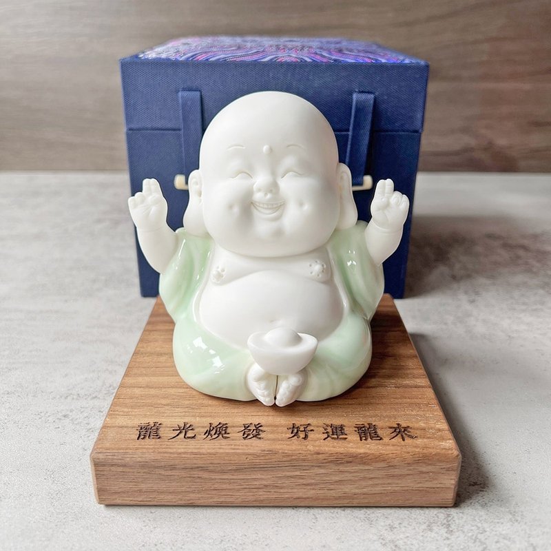 Q version Buddha Birthday Gifts Souvenirs Buddha Statues Chinese Gifts customize - ตุ๊กตา - เครื่องลายคราม ขาว