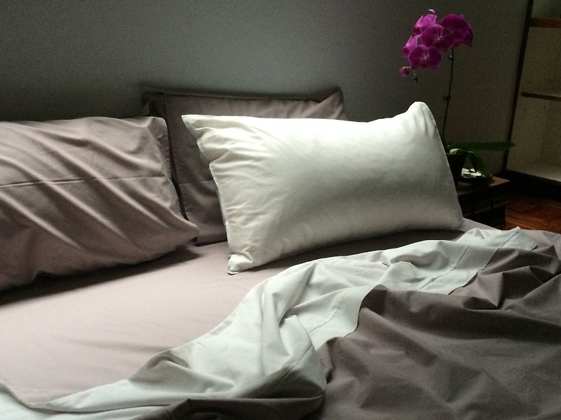 Rose-coloured you玫瑰色的你有機棉雙人標準床包(玫瑰石英粉紅色) - 床包/寢具 - 棉．麻 粉紅色