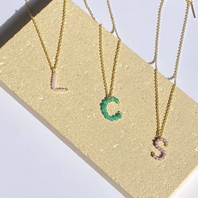 Necklace Alphabet Signature - 項鍊 - 其他材質 金色