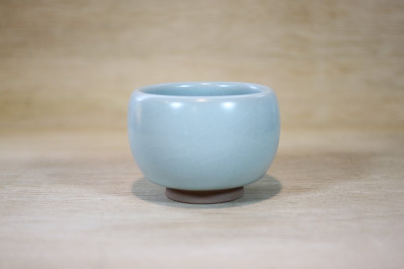 【台灣製造】汝窯茶杯 開片 大圓融杯 名家葉敏祥手作 - 茶壺/茶杯/茶具 - 陶 
