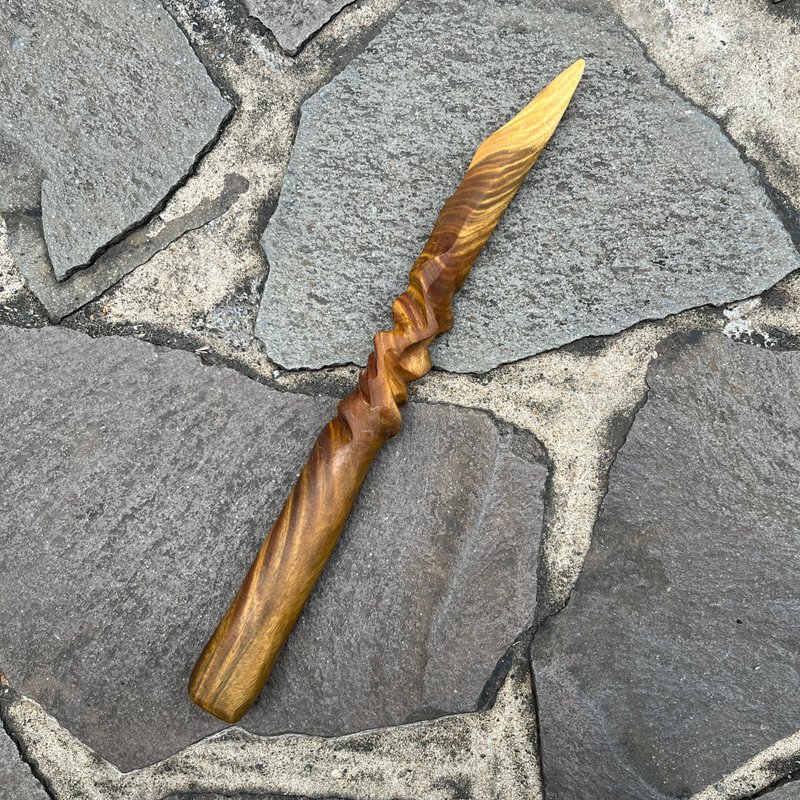 我販劍　妖刀　指戰之傷　綠檀收藏藝品　匕首木刀小刀　魔劍紙鎮 - 擺飾/家飾品 - 木頭 綠色