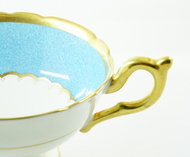 Sold Coalport Turquoise Gold Tim Teacup Tea Cup And Saucer ショップ March Hare Tea Partyy 急須 ティーカップ Pinkoi