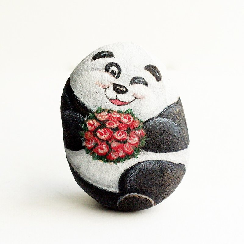 valentine gift from Panda stone. - ตุ๊กตา - หิน สีแดง