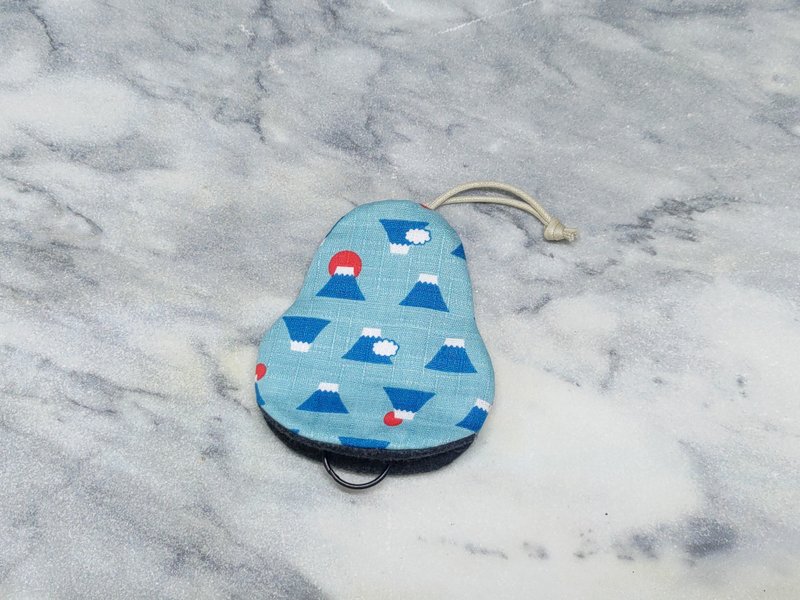 富士藍 梨型鑰匙包【K251124】 - 鑰匙圈/鑰匙包 - 棉．麻 多色