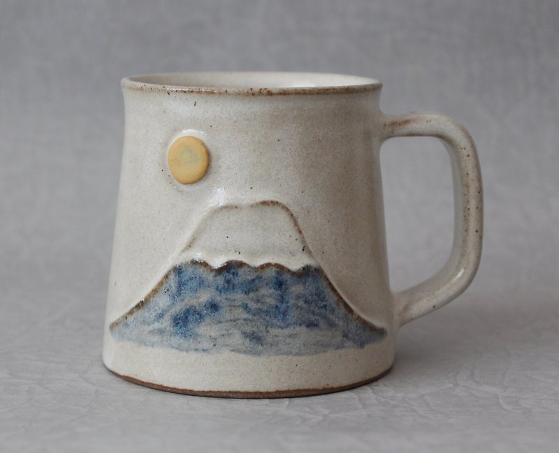 満月バージョン 富士山耳かけコーヒーカップ - マグカップ - 陶器 