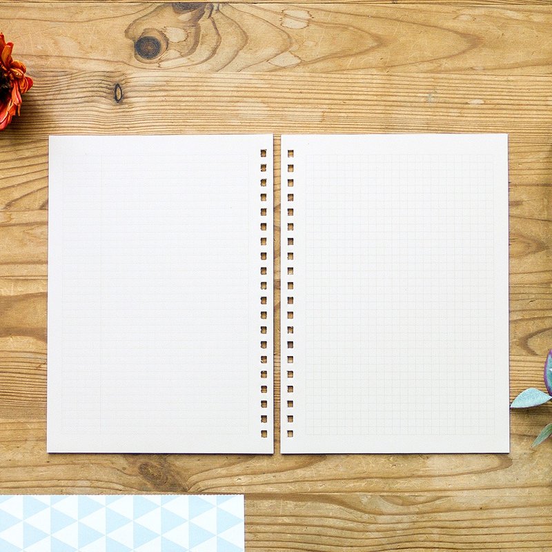 Bulk Pack - A5 / Grid & Lined Paper / 20 Holes or 6Holes - สมุดบันทึก/สมุดปฏิทิน - กระดาษ ขาว