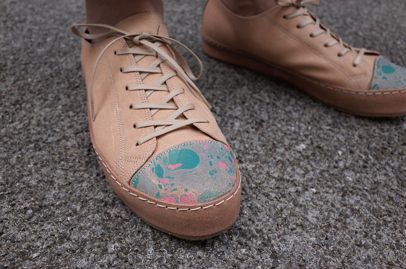 RE-UP 3/8 Lase up Sneaker limited color - รองเท้าวิ่งผู้หญิง - หนังแท้ สีนำ้ตาล