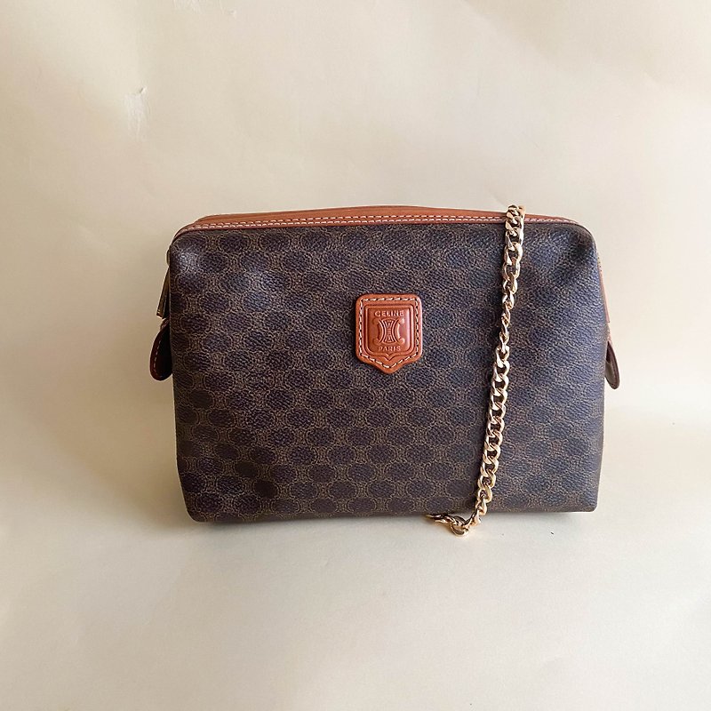 Second-hand bag Celine | Handbag | Hand bag | Side backpack | Cosmetic bag | Antique bag | Girlfriend gift - Handbags & Totes - Genuine Leather Brown