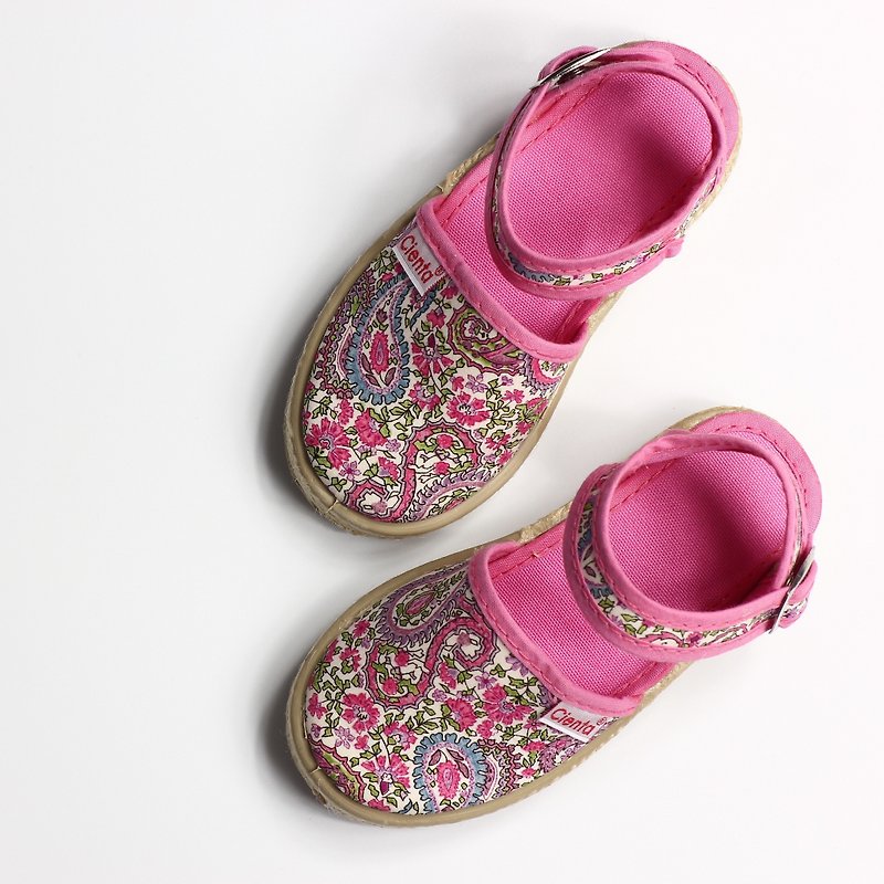 Spanish national canvas shoes CIENTA 40030 12 pink children, children size - รองเท้าเด็ก - ผ้าฝ้าย/ผ้าลินิน สีแดง