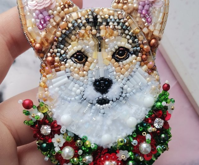 Corgi dog pet portrait brooch corgi jewelry brooch corgi lover gift dog show Shop HappyShick Brooches Pinkoi