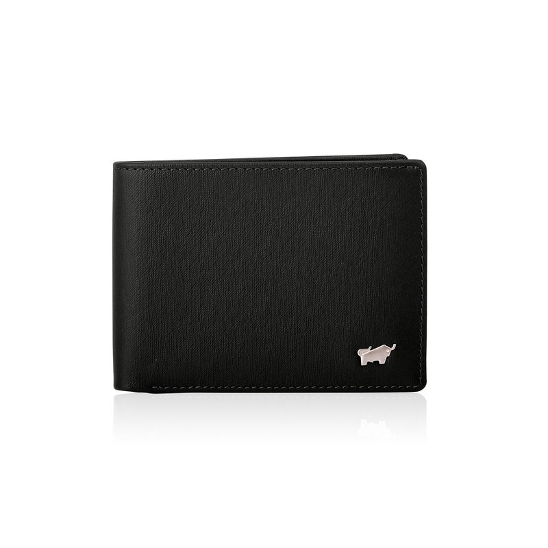 【BRAUN BUFFEL】HOMME-M 6卡男夾-黑色/BF306-312-BK - 錢包/皮夾/長短夾 - 真皮 黑色