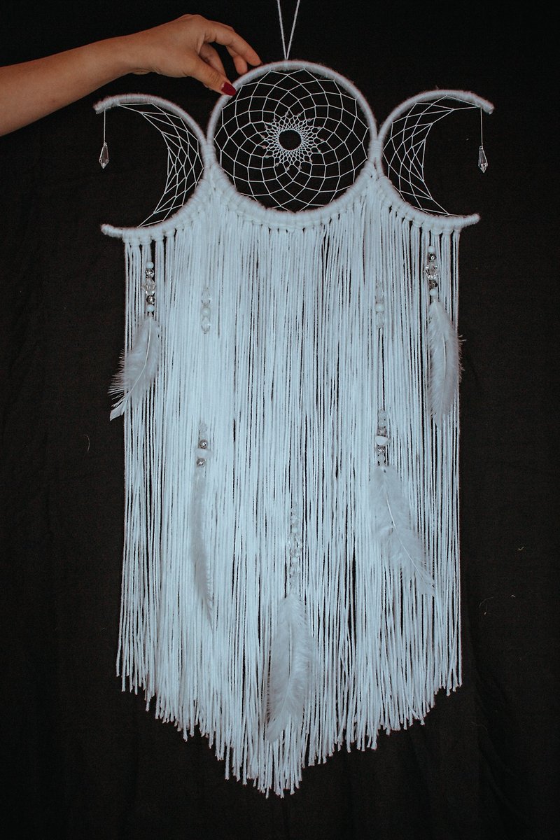 Handmade Dreamcatcher - 【Triple Goddess】 - Items for Display - Other Materials White