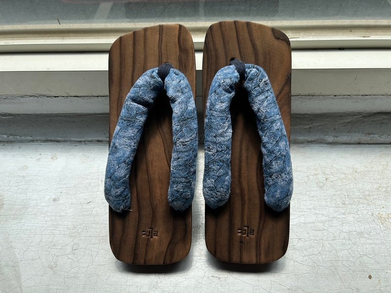 Men’s clogs in southern summer - Slippers - Cotton & Hemp Blue