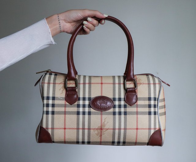 BURBERRY バーバリー ノヴァチェック ボストンバッグ ヴィンテージ