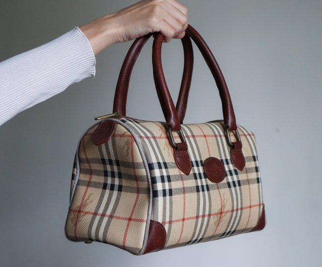 Vintage Burberry Classic Nova Check Boston Bag - Shop fillings Handbags &  Totes - Pinkoi