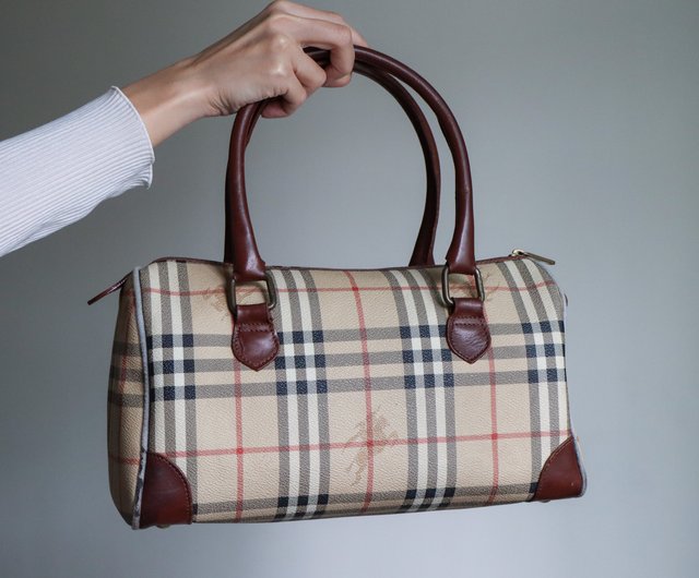 Vintage Burberry Classic Nova Check Boston Bag - Shop fillings Handbags &  Totes - Pinkoi